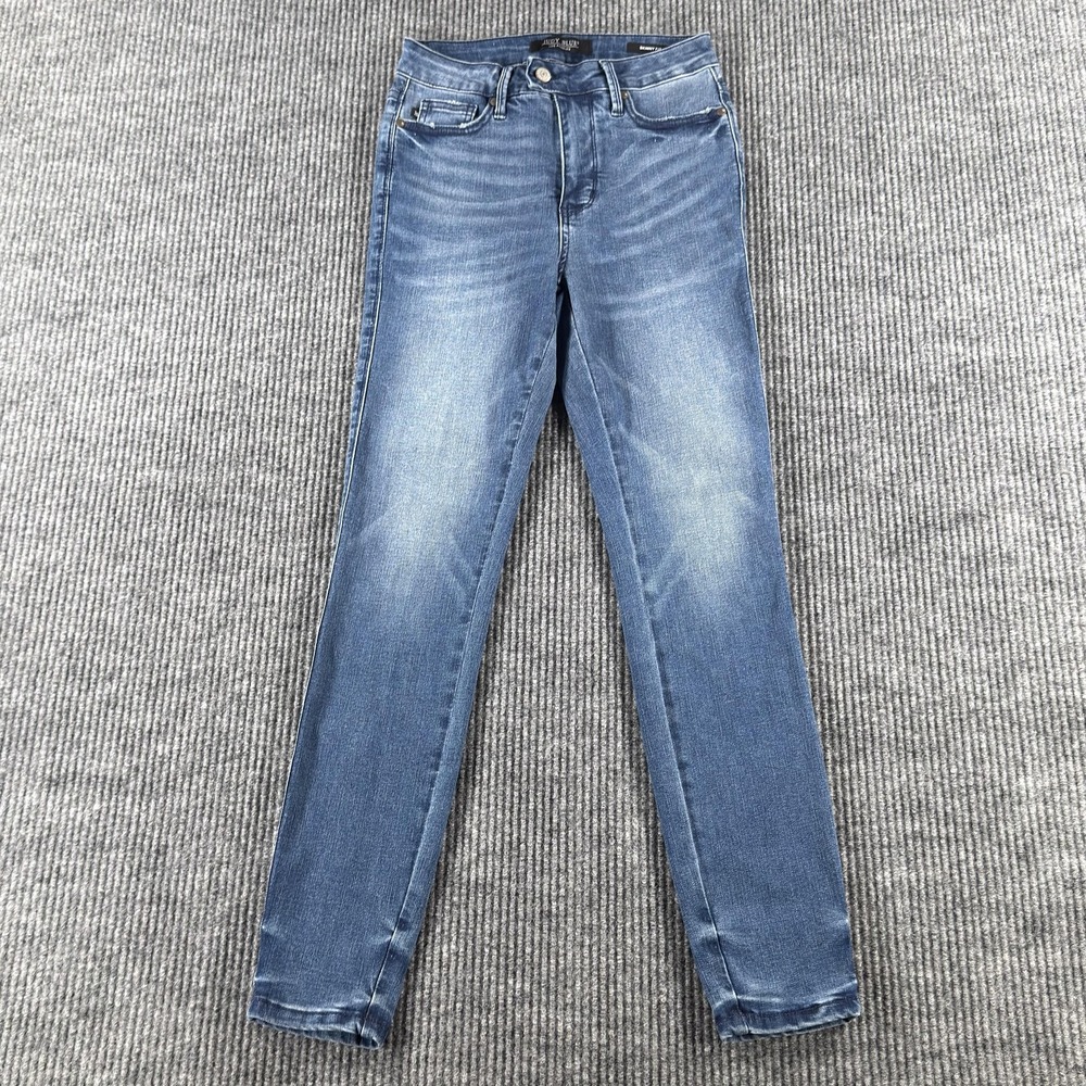 Judy Blue Skinny Fit Jeans Juniors 3/26 Blue Medium Wash Mid Rise Stretch‎ Denim